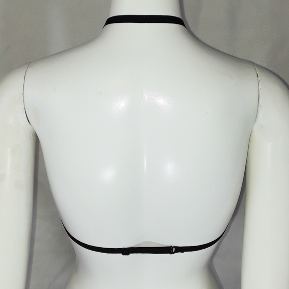 Sexy Black Strappy Cage Bra Harness Bralette - Picture 8 of 9